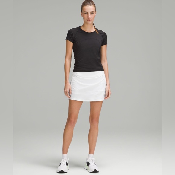 Lululemon Pace Rival Pleated Mid Rise White Skirt Size 10 - Picture 3 of 9